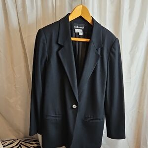 Sag Harbor Vintage Wool Black Women's Blazer Sz 14